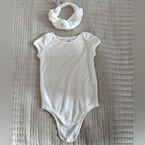 Barefoot dreams beach terry onsie and headband set